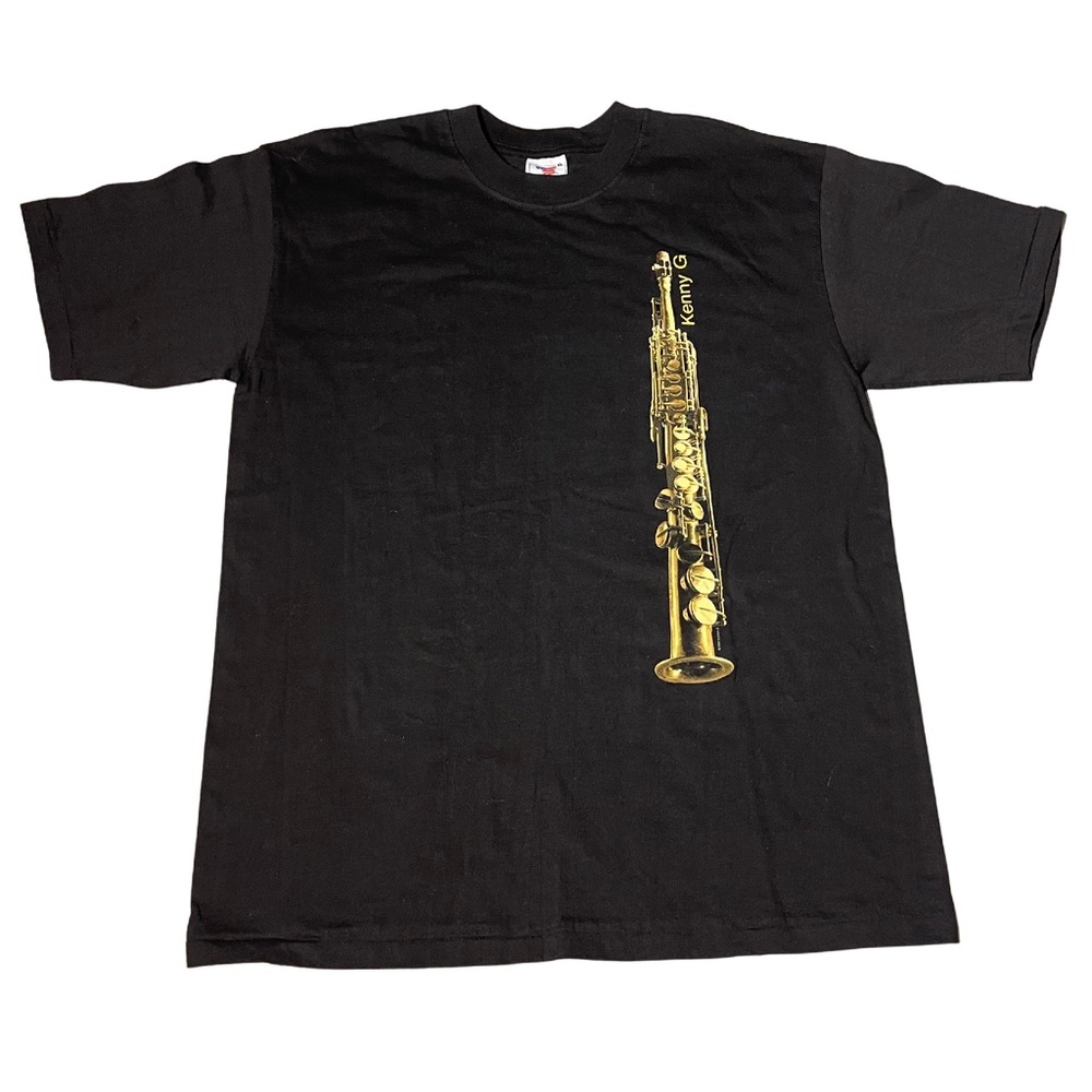 Vintage Kenny G Saxophone Music T Shirt Black XL